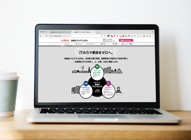 日本ユニシス「無事故プログラムDR®」 Webサイト
